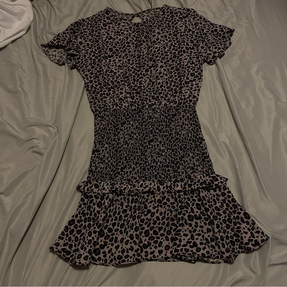 cheetah aqua dress